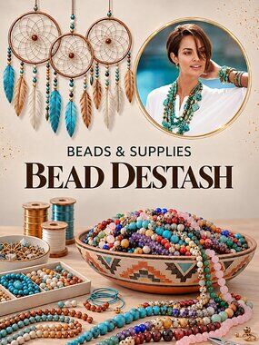 BEAD DESTASH LIVE SHOW - BEAD STRANDS, CRAFT SUPPLIES, FINDINGS